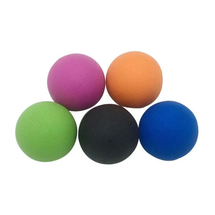 Green TPE yoga massage ball with 6.1 cm diameter for muscle relaxation
