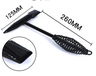 Electric welding slag hammer with high carbon steel head and spring handle for rust removal.