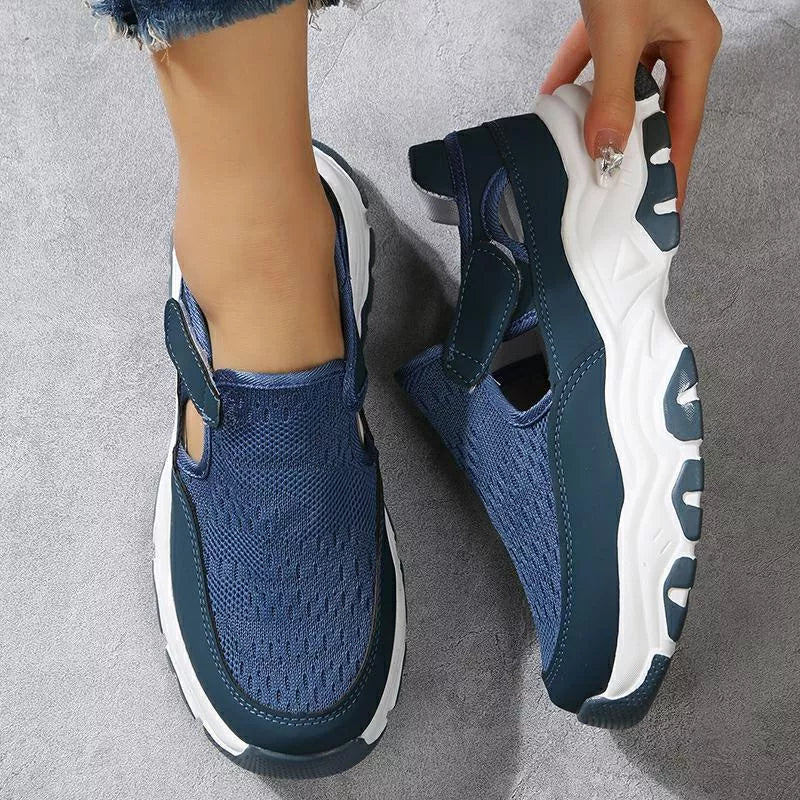 Women's Mesh Sport Shoes with Velcro fastening in various colours