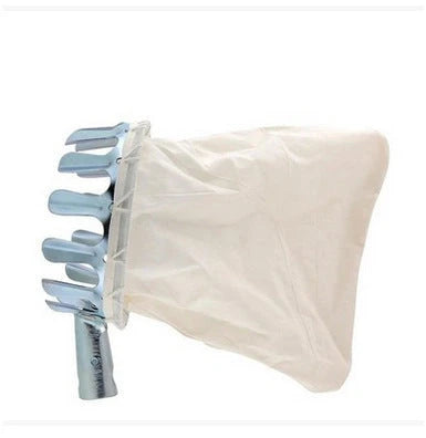 High-quality fruit picker tool with sturdy metal frame and reinforced cloth bag for effortless fruit harvesting from tall trees
