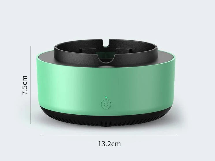 Sleek car ashtray with automatic air purifier that eliminates smoke and odors, keeping your vehicle fresh and clean.