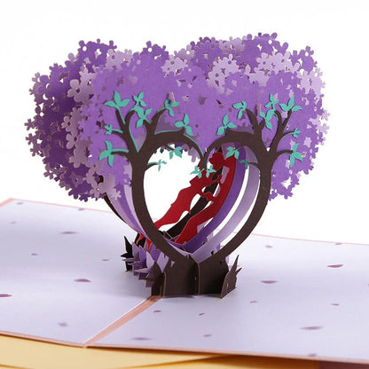 Exquisite 3D pop-up greeting cards for lovers, featuring a variety of romantic motifs like roses, landscapes, and couples.
