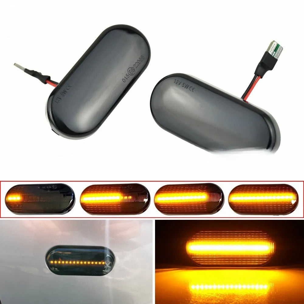 Flowing water style side turn signal lamp for Skoda Octavia car fender