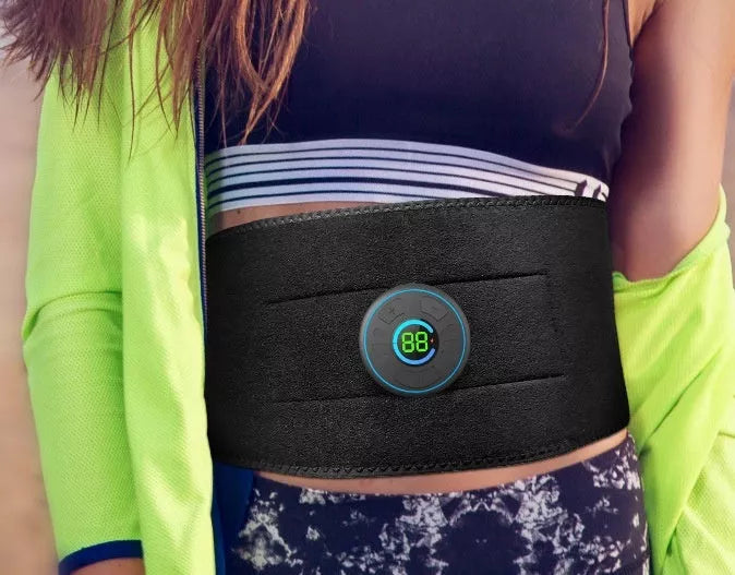 Smart Waist Shaping Belt with digital display for customizable fitness workouts