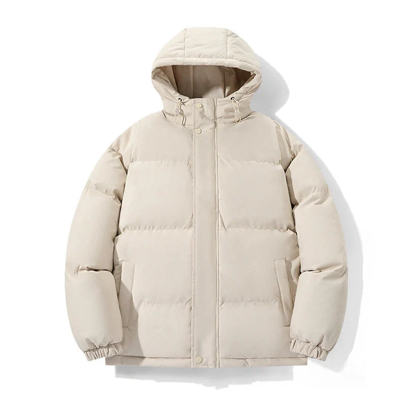Cotton chenille hooded coat in pink, black, khaki, and sky blue for autumn and winter wear