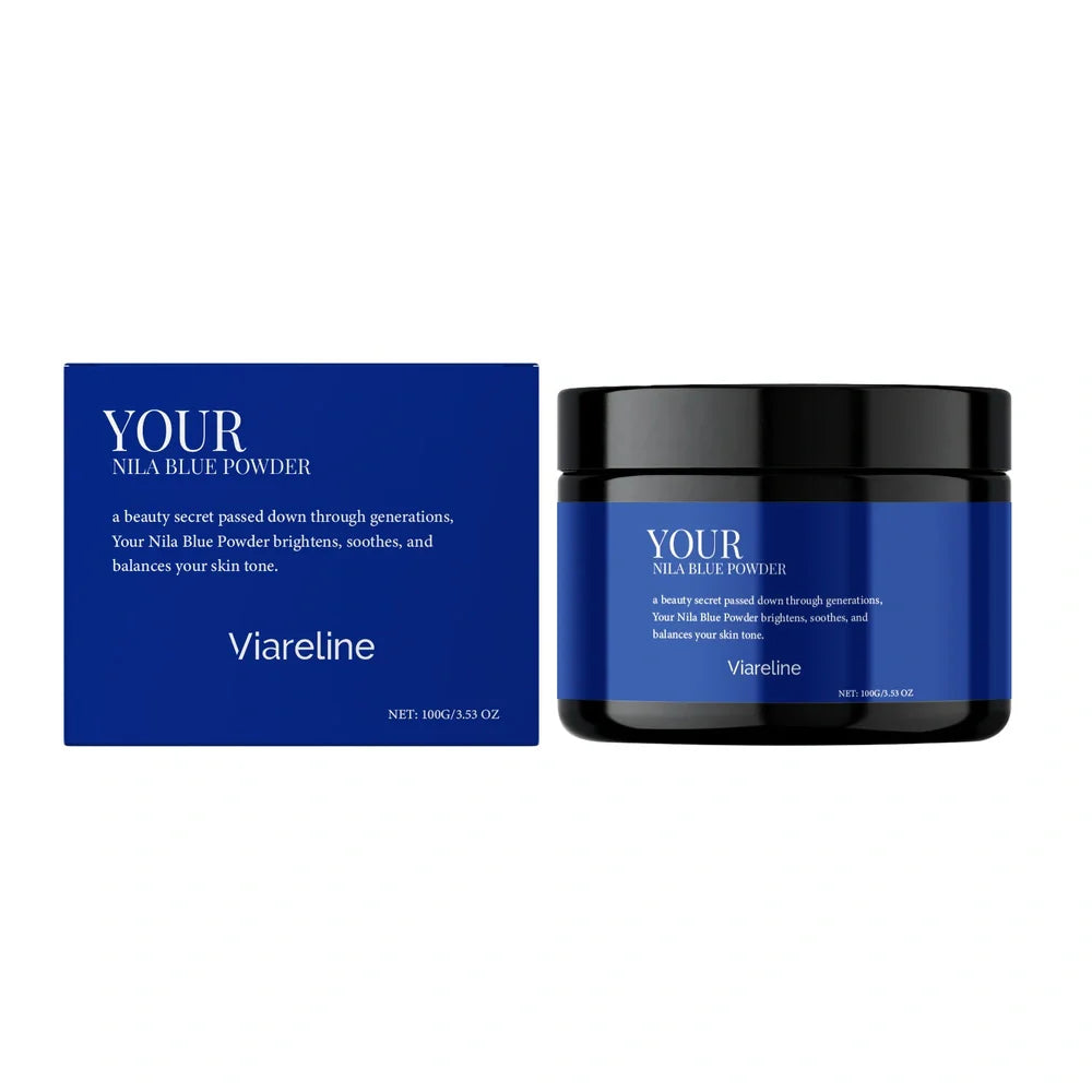 100g container of Light Spot Indigo facial mask powder with brightening and hydrating ingredients