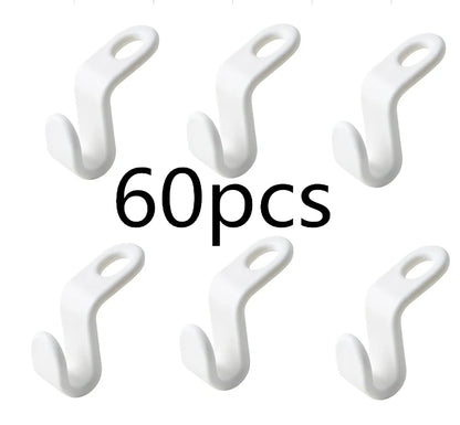 Plastic closet stack hanger rack with 6x2cm PP connectors for vertical garment stacking