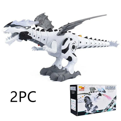 Intelligent Robot Toy Dinosaur with water spray feature in green and white