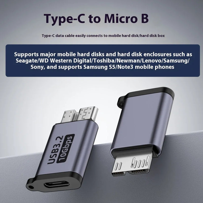 USB adapter converter male to female male to male for charging data transmission Type-C to Micro-B USB to Micro-B 5V 1.5A 5Gbps 10Gbps hard drive mobile phone connection