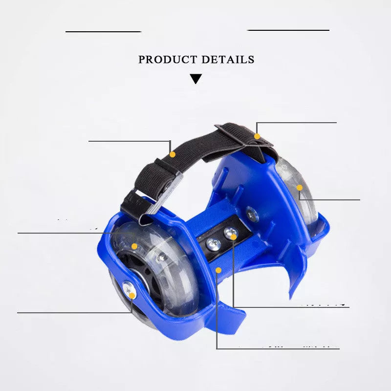 Children's luminous roller skates in three colours for safe evening play