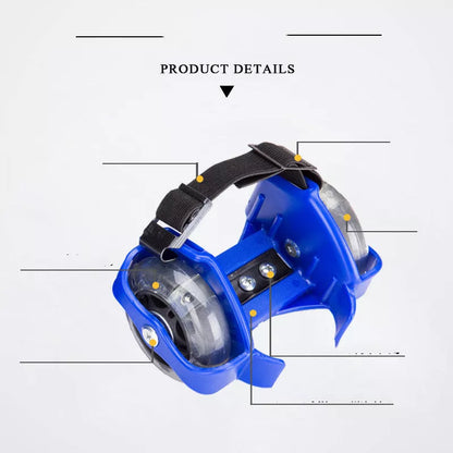 Children's luminous roller skates in three colours for safe evening play