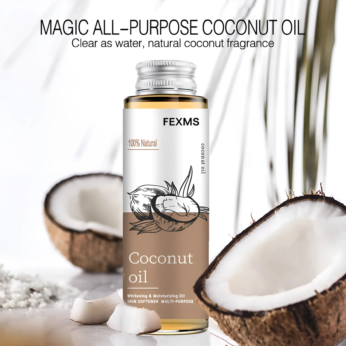 100ml massage body care essential oil bottle for universal skin types, available in coconut, castor, jojoba, olive, and nuts oil variants
