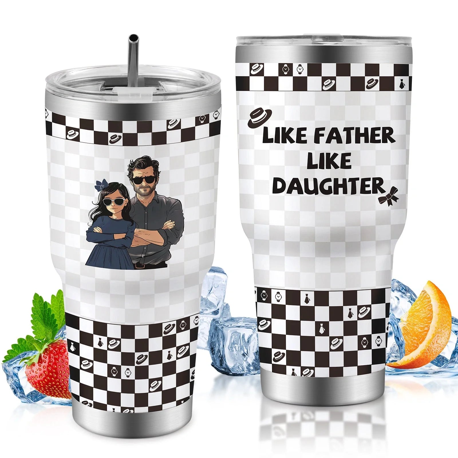 30oz insulated travel mug for car, keeps drinks hot or cold, spill-proof lid