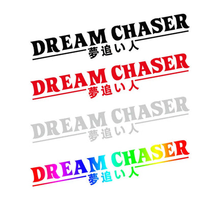 Dream Chaser design car rear window sticker in PET material measuring 40x7 cm