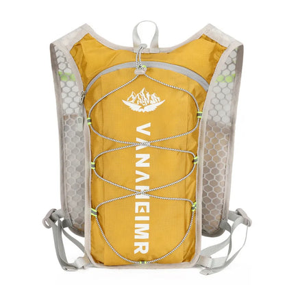 Ultra-light waterproof outdoor backpack in streamer orange colour with air pillow belt system