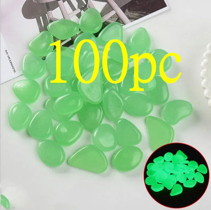 Qiming fluorescent luminous stones in mixed colours for aquarium and garden decoration