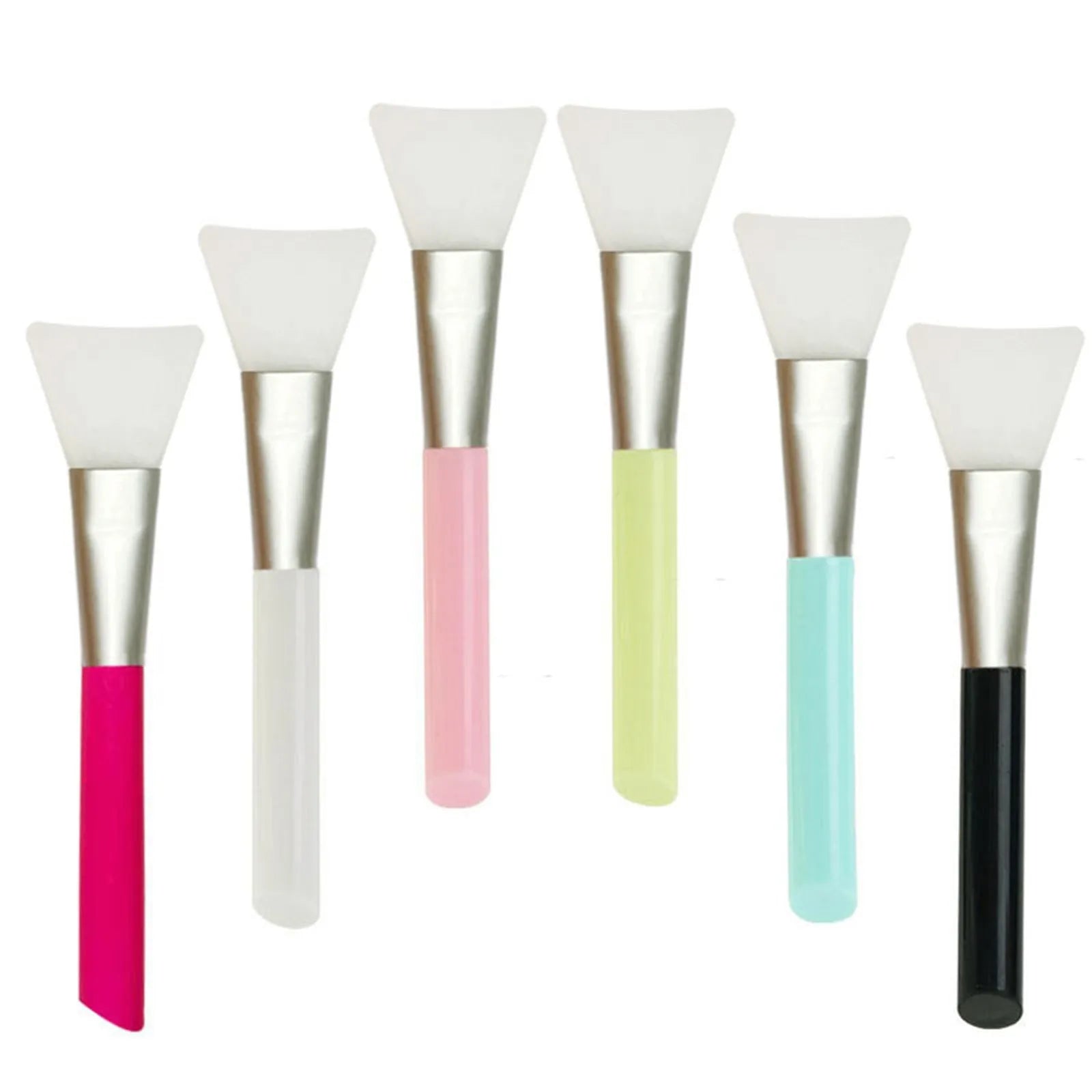 Reusable silicone face mask applicator spatula in six colour options