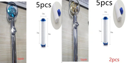 Turbo Propeller Shower Head with 360° fan extension and holder for a luxurious shower experience