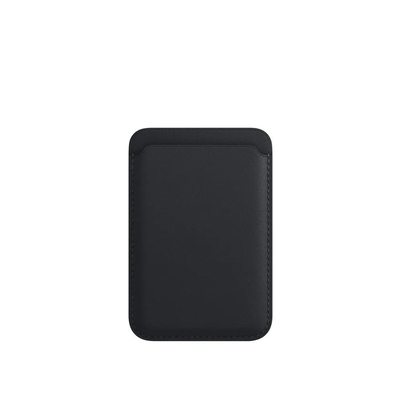 Magnetic card holder wallet case compatible with iPhone MagSafe PU leather simple style protective phone cover with colour options black brown dark blue orange