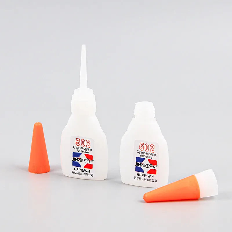 Two tubes of instant strong adhesive glue for shoe repairs in 3g and 8g sizes.