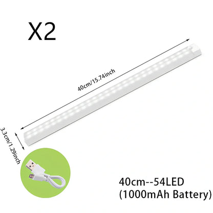 Wireless LED motion sensor night light with magnetic mounting in various sizes