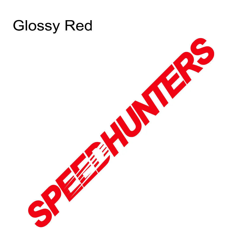 Reflective Speed Hunters graphic vinyl car sticker measuring 59cm by 10cm