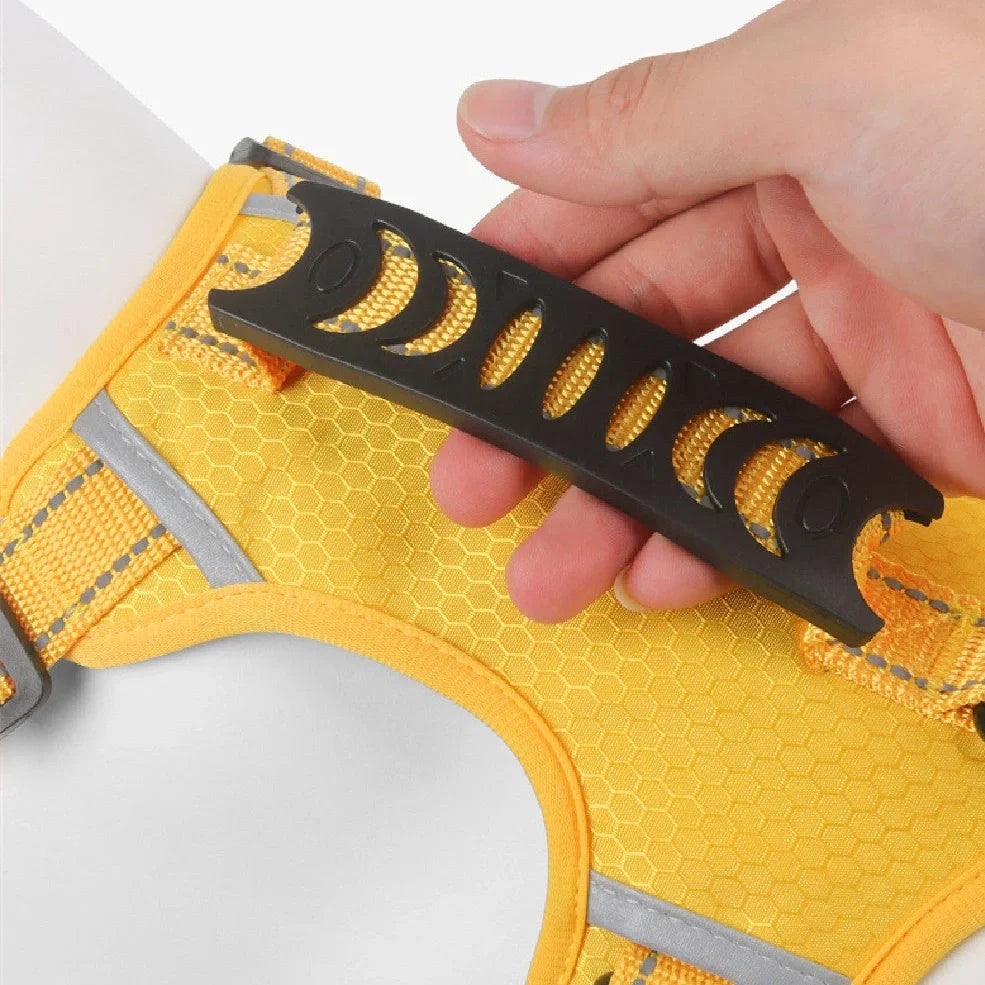 Reflective pet chest strap in multiple colours with adjustable design for night walk safety