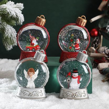 Realistic flame LED Christmas decoration lights with various designs including old man, snowman, kids tree, and angel