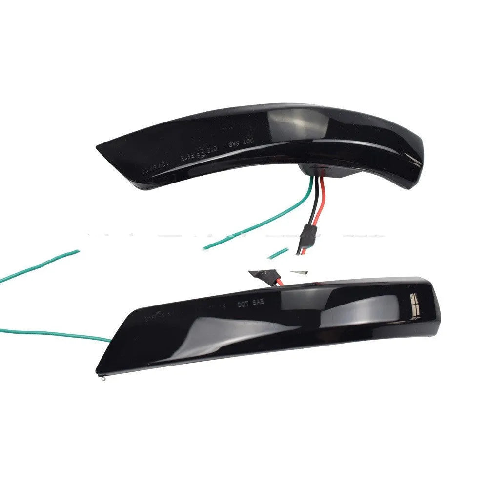 Ford Focus and Mondeo rearview mirror LED waterfall light kit in yellow or yellow and blue two-tone