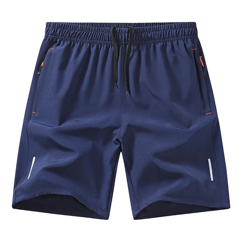 Men's black polyester basketball shorts with loose fit straight cut design for summer sports
