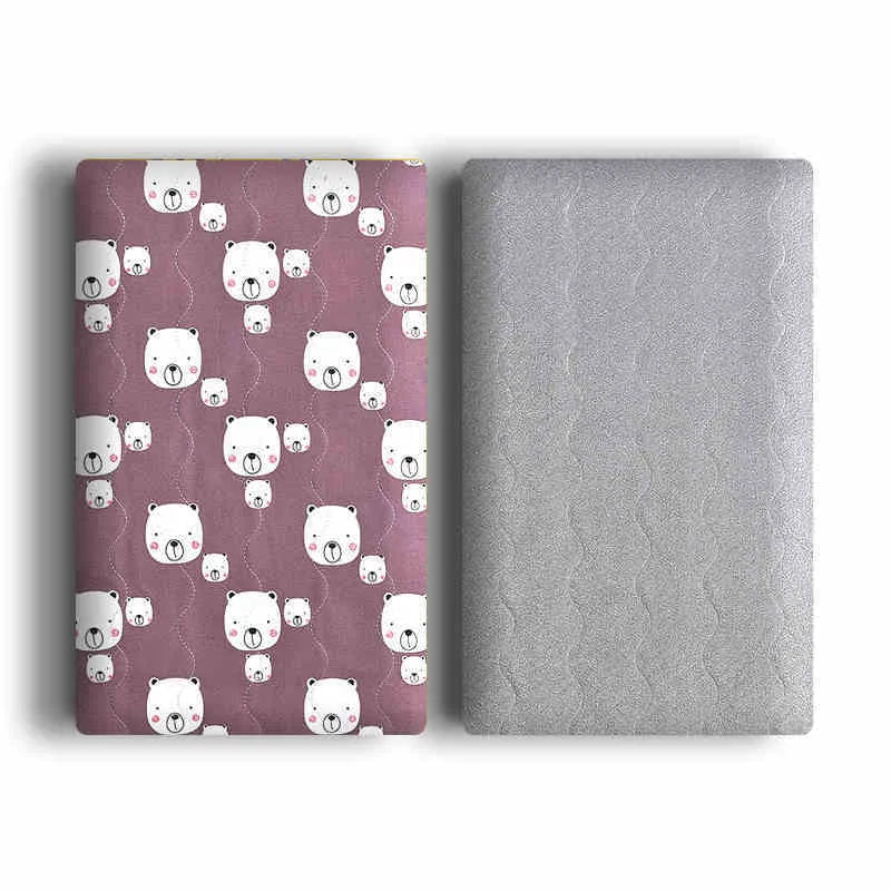 Double-sided cotton wool pet blanket in dinosaur print showing reversible construction