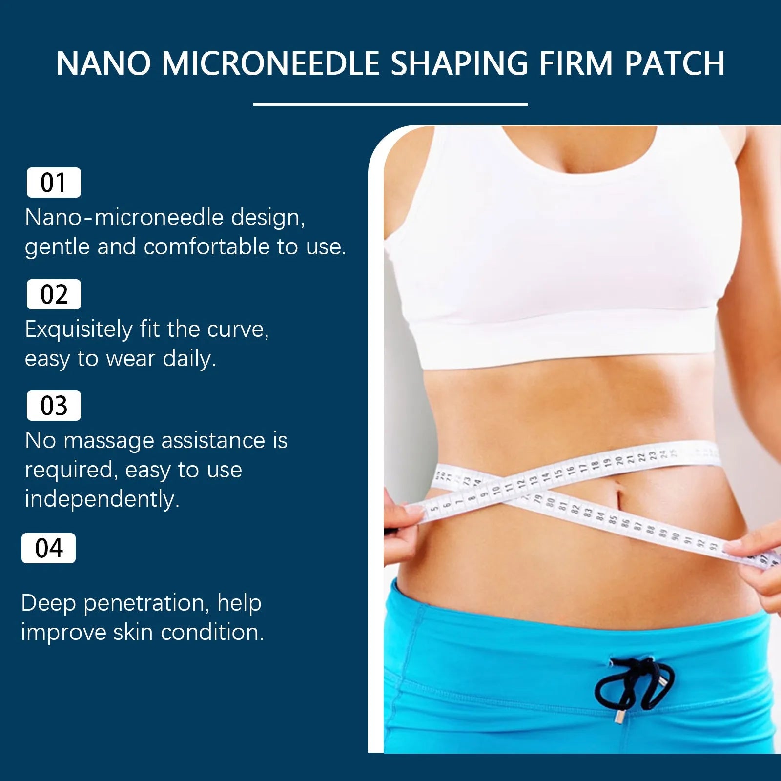 Four slimming microneedle patches for firming skincare with artemisia argyi and peptide ingredients