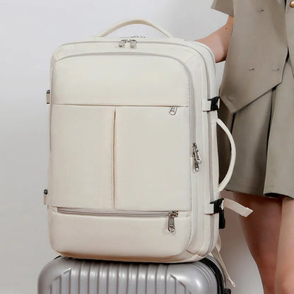 Large waterproof oxford cloth backpack with multiple pockets for 15.6 inch computers and business travel