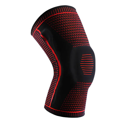 Compression sports knee pads with silicone springs for meniscus protection during basketball and running activities