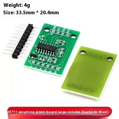 24-bit precision pressure sensor weighing module with IIC interface, shown in blue, green, purple or red board variants