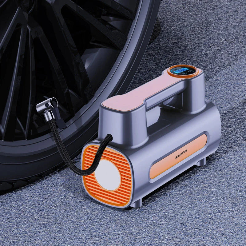 12V DC Portable Tire Inflator with digital display and USB charging