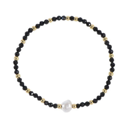 Natural stone geometric ellipse bracelet in various colour options