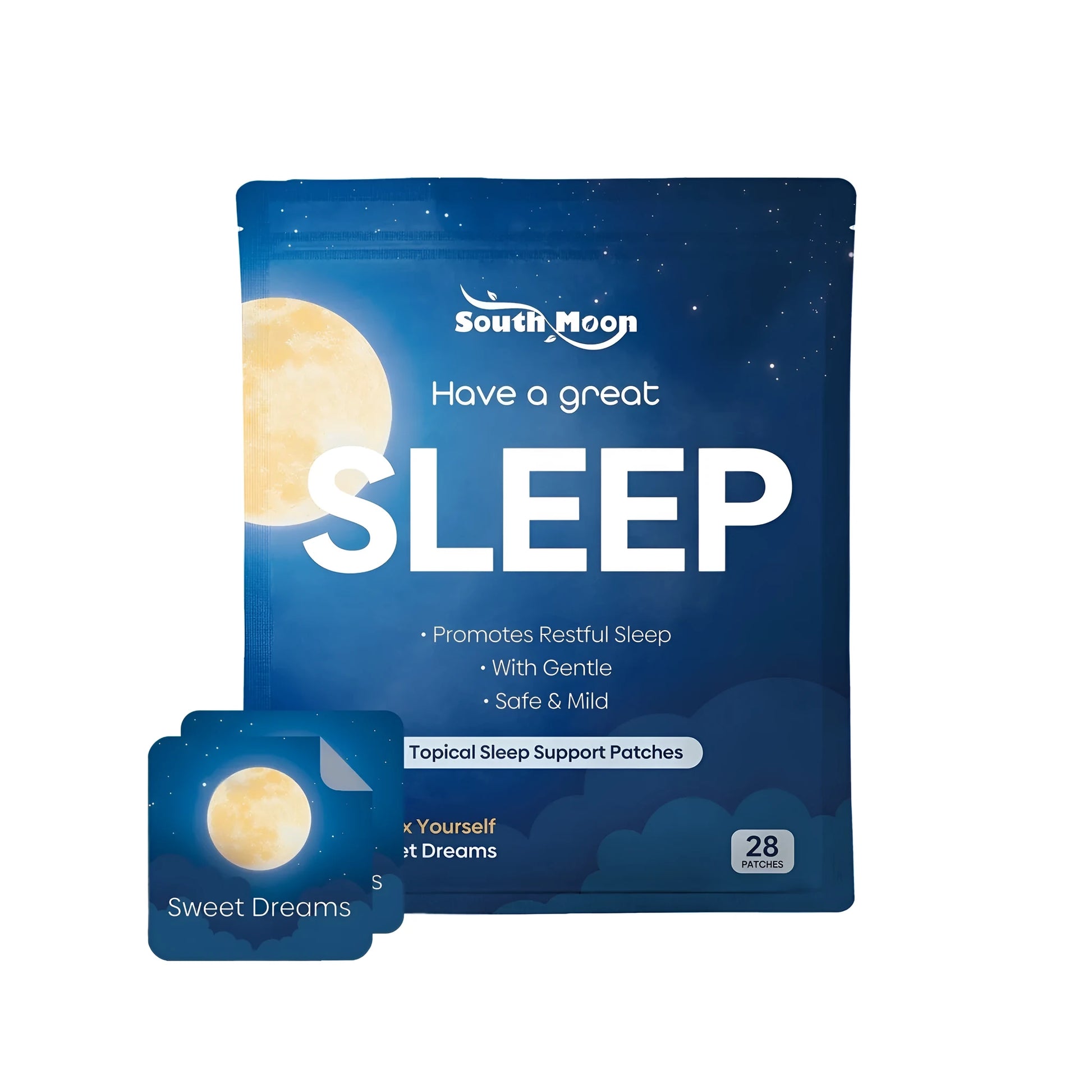 Pack of 28 individually wrapped lavender sleep support patches for adults