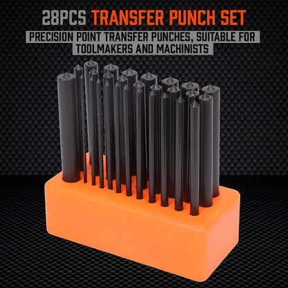 Orange alloy plastic punch needle set with metal head mould for textile art