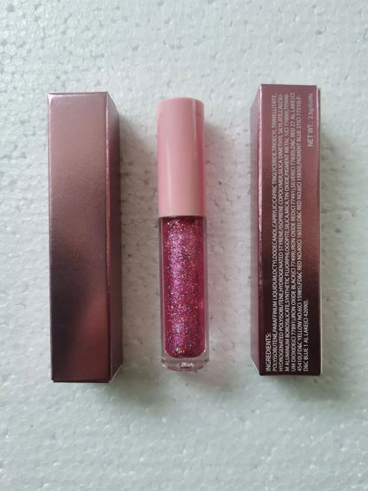 15 Colour Laser Lip Lacquer tubes showing waterproof formula with laser powder technology