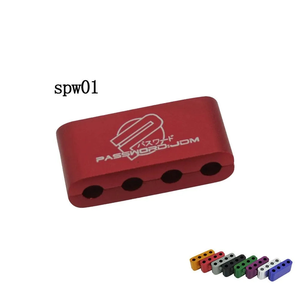 Three-piece metal car fastening clamp set in multiple colours with 55x30x25mm dimensions