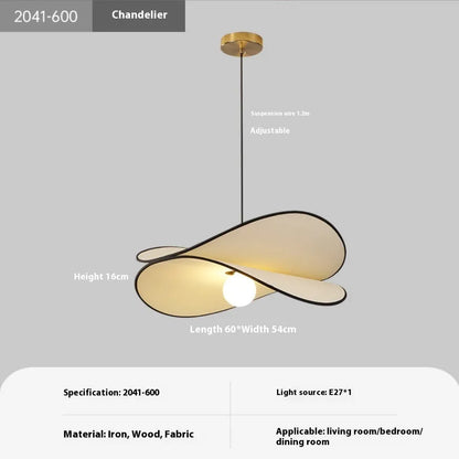 French artistic fabric potato chip chandelier pendant light for bedroom ceiling