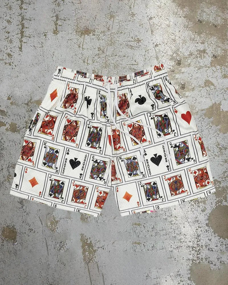 Men's quick-drying beach shorts in milk silk with digital print, loose fit, ten colours, sizes S to 2XL.