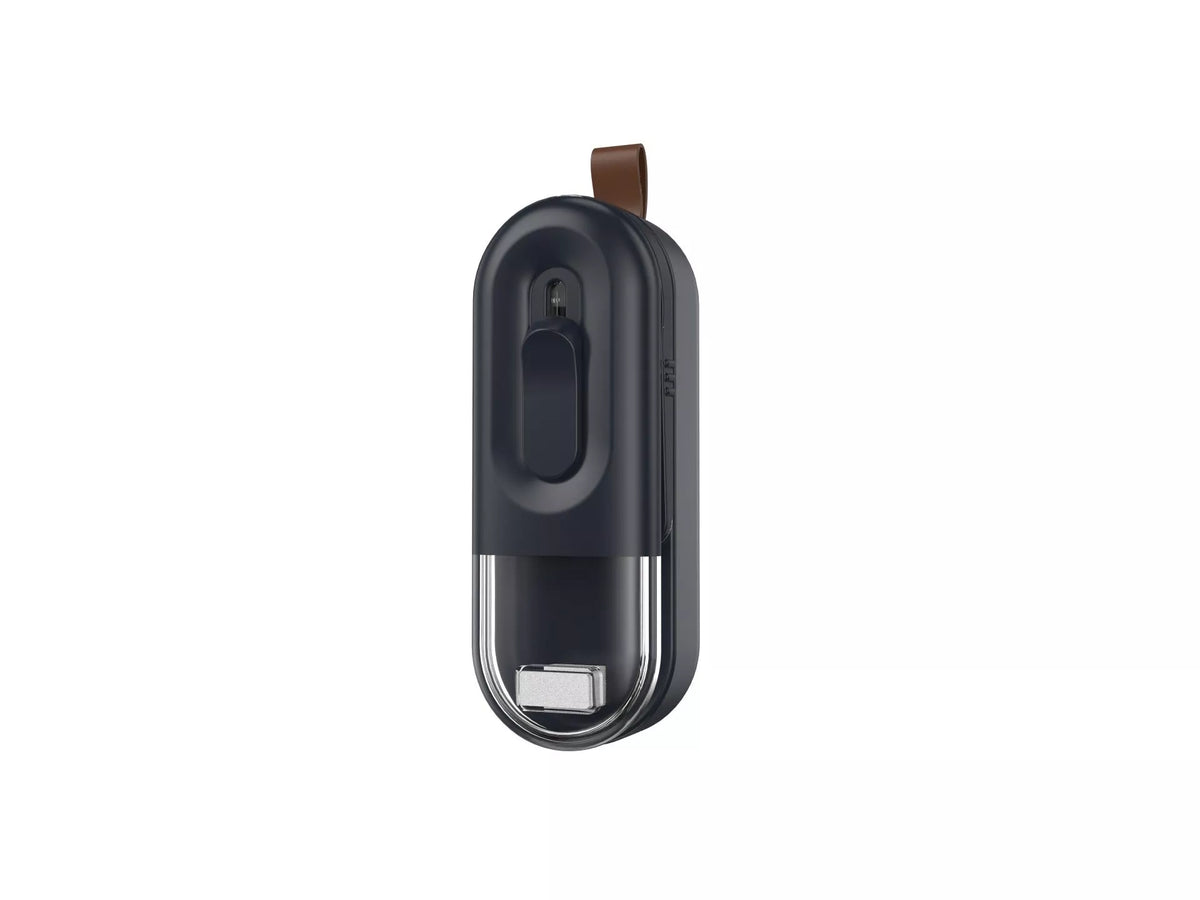 Handheld portable food bag sealer in black, white, or lake blue with sealing and cutting functions