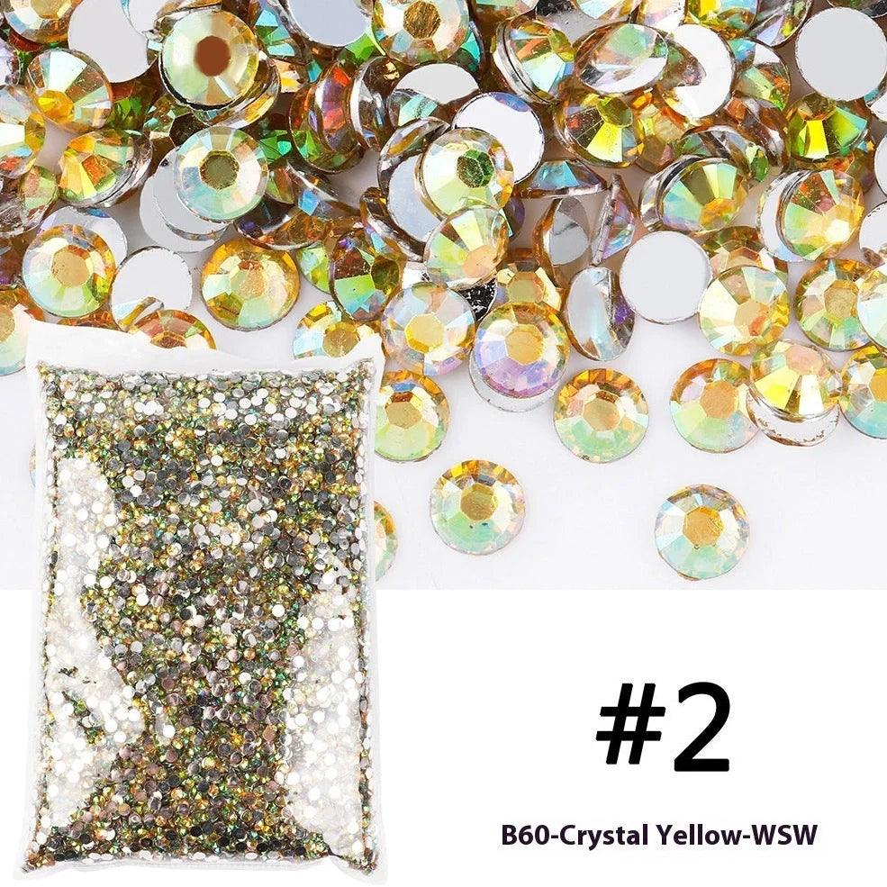 Resin flat magic colour nail rhinestones with eight-mesh pattern in assorted colours and sizes for nail art decoration