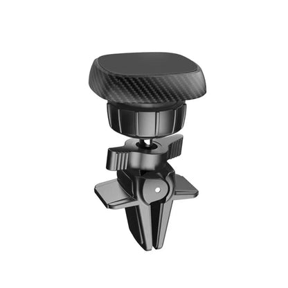 Black car air vent mobile phone holder with magnetic mount for universal smartphone attachment