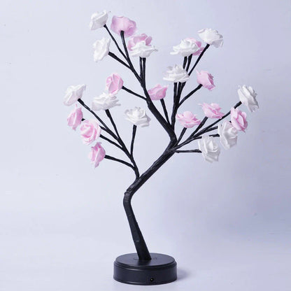 Enchanting 3D rose lamp with various color options, creates romantic ambiance for home decor