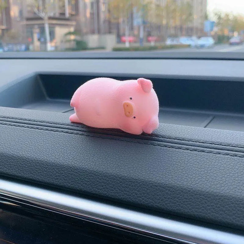 Cartoon pig resin car accessory for dashboard decoration in one of 8 available styles