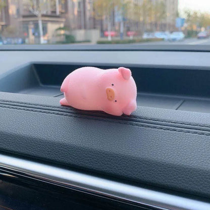 Cartoon pig resin car accessory for dashboard decoration in one of 8 available styles