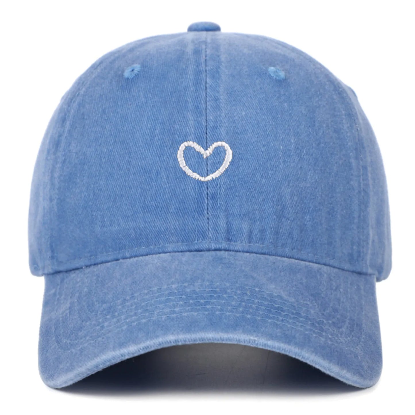 Retro-style baseball cap with colourful machine embroidery on a soft cotton dome crown, shown in a wine red colour.